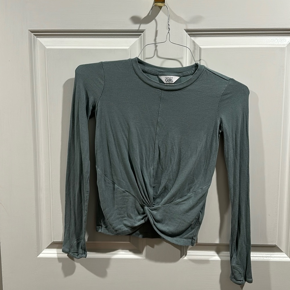 Athletes girls green long sleeve shirt